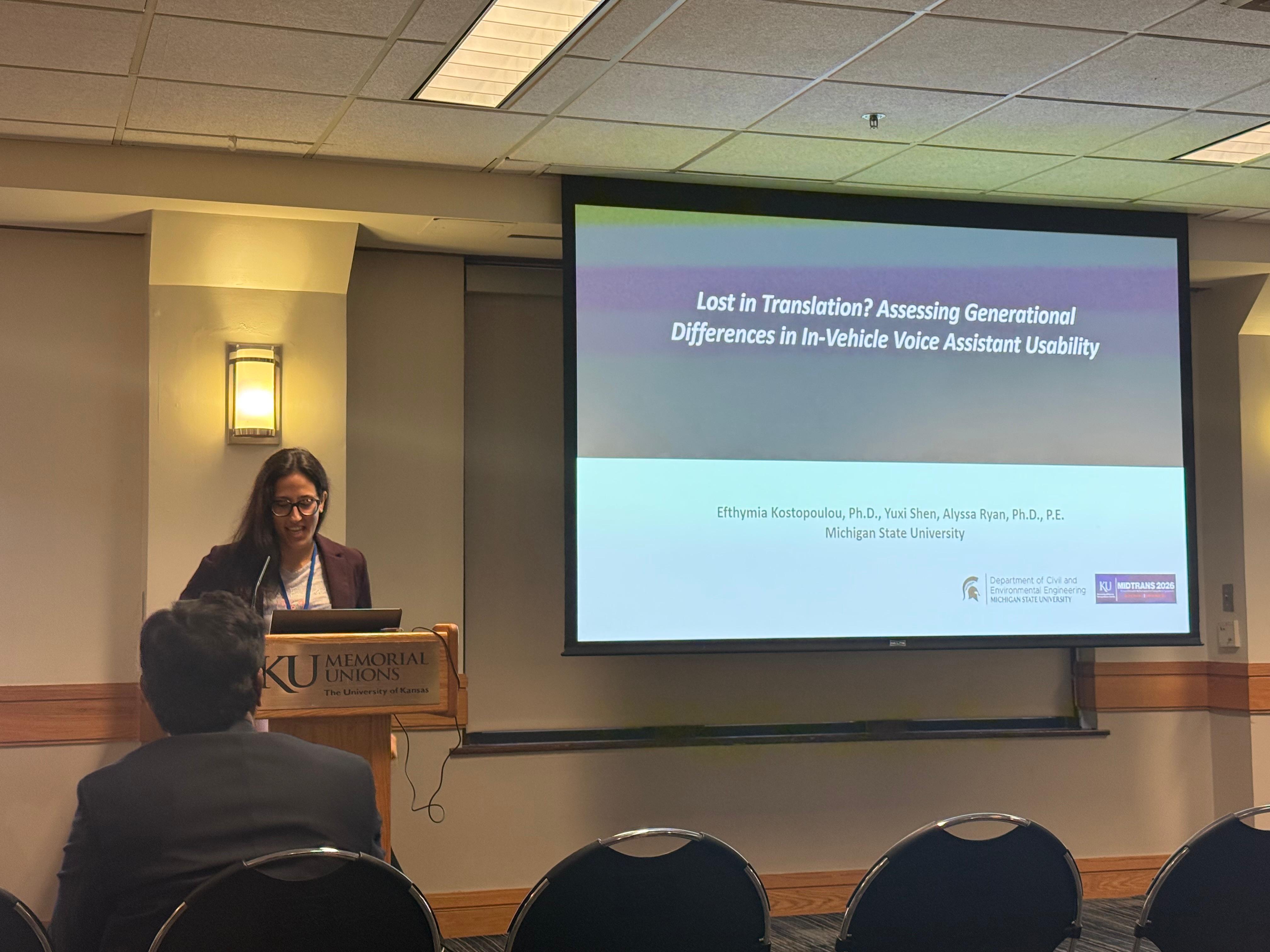 Efthymia Kostopoulou presenting at MIDTRANS 2026